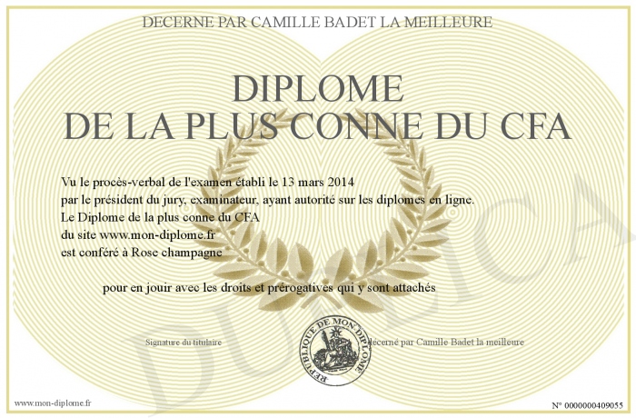 diplome cfa